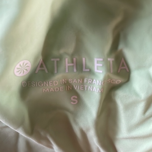 Women's Light Green Long Sleeve Athleta Top - Picture 6 of 6